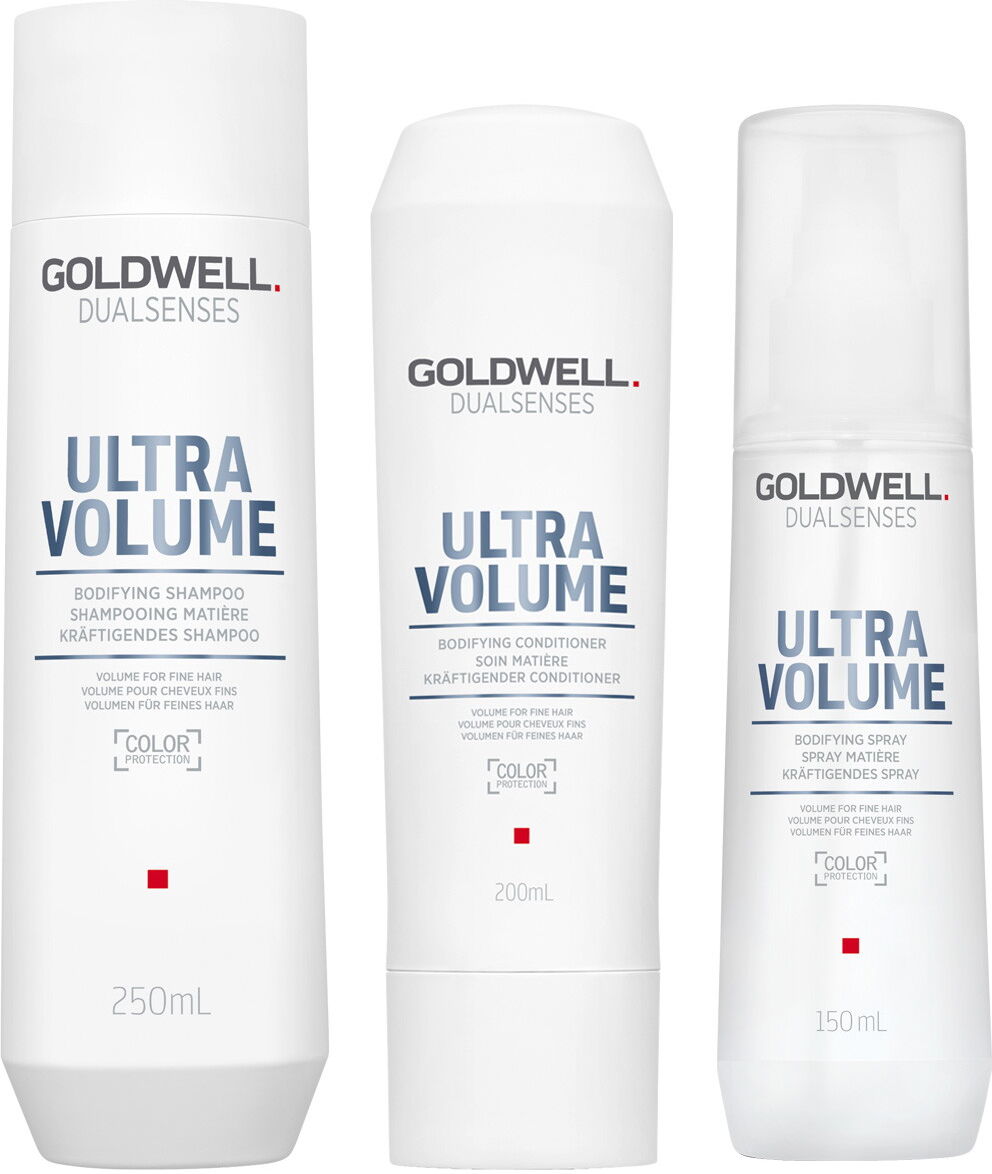 600ml Goldwell Dualsenses Ultra Volume Set (Shampoo 250ml + Conditioner 200ml + Spray 150ml)