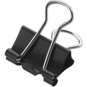 Westcott Foldbackklammern E-1070000, 15mm, schwarz, aus Metall, 12 Stück