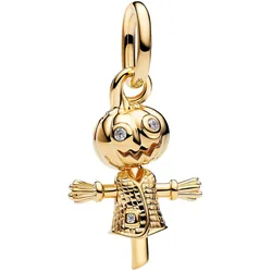 Pandora 764770C01 Charm-Anhänger Kürbis-Vogelscheuche Goldfarben