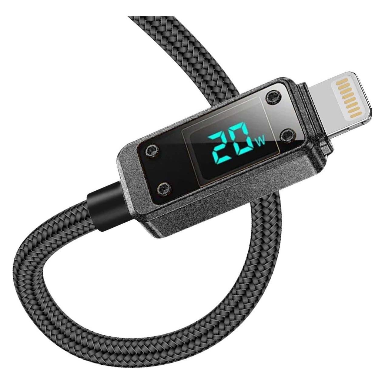 Wekome WDC-08 Vanguard-Serie - USB-C-zu-Lightning-Schnelllade-PD-Verbindungskabel 20 W 1 m (trüb) (1 m, USB 3.2 Gen 1, 20 W) (WK-WDC-08_TARNISH)