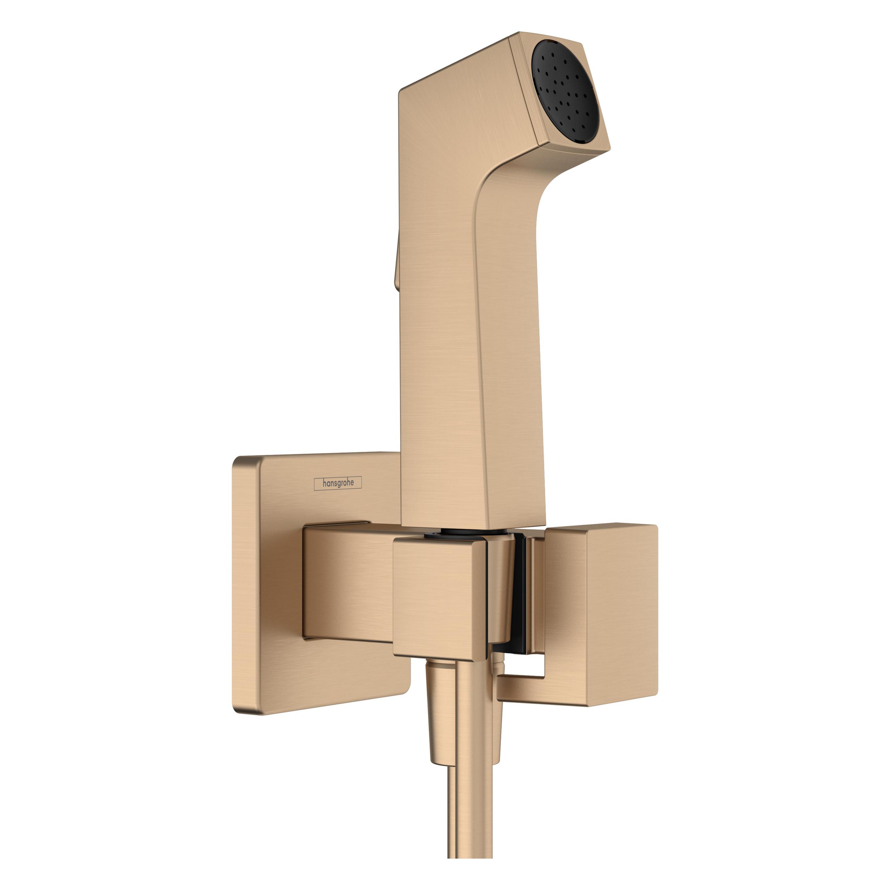 hansgrohe Unterputz-Bidetarmatur mit Brausegarnitur, gebürstete Bronze (29233140)
