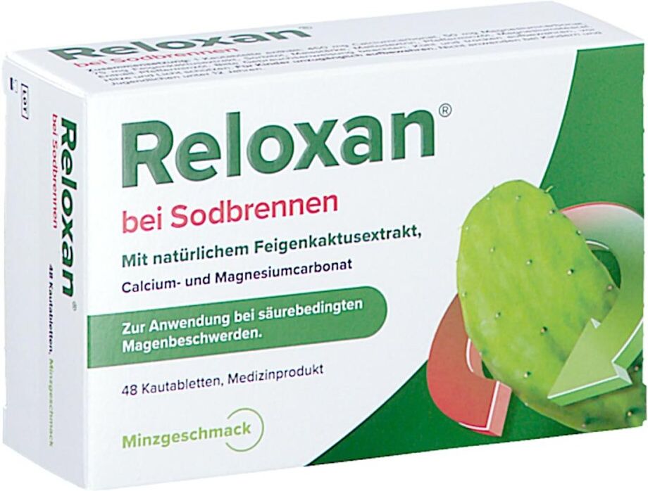 Reloxan Minze Kautabletten bei Sodbrennen 48stk
