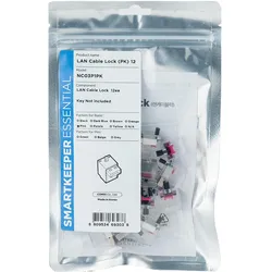 Smart Keeper 12 x LAN Kabel Schlösser ohne BASIC Typ Schlüssel, Notebook Security, Pink