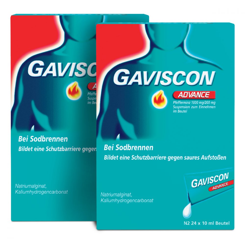 Reckitt Benckiser Deutschland GmbH Gaviscon Advance Pfefferminz 1000mg/200mg Dosierbeutel 08100165