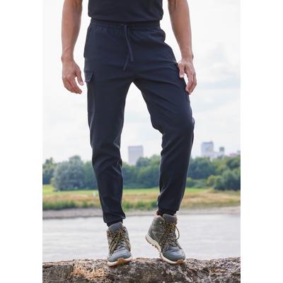 Jogger Pants JOHN DEVIN, Herren, Gr. 52, N-Gr, schwarz, Obermaterial: 95% Polyamid, 5% Elasthan, unifarben, bequem knöchellang, Hosen, Trekking-Outdoor-Hose mit Belüftung im Kniebereich