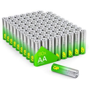 GP Batterien Batteries Super, Alkaline, 1,5V, 10 Jahre lagerfähig, AA / Mignon / LR6, 80 Stück