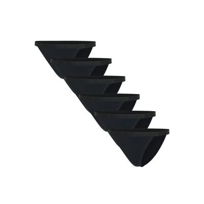 Slip ADIDAS ORIGINALS "Slip Sport Active Essential Bikini Slip 6P 6er Pack", Damen, Gr. M, schwarz, Obermaterial: 95% Baumwolle CO. 5% Elasthan EL., Unterhosen Slip