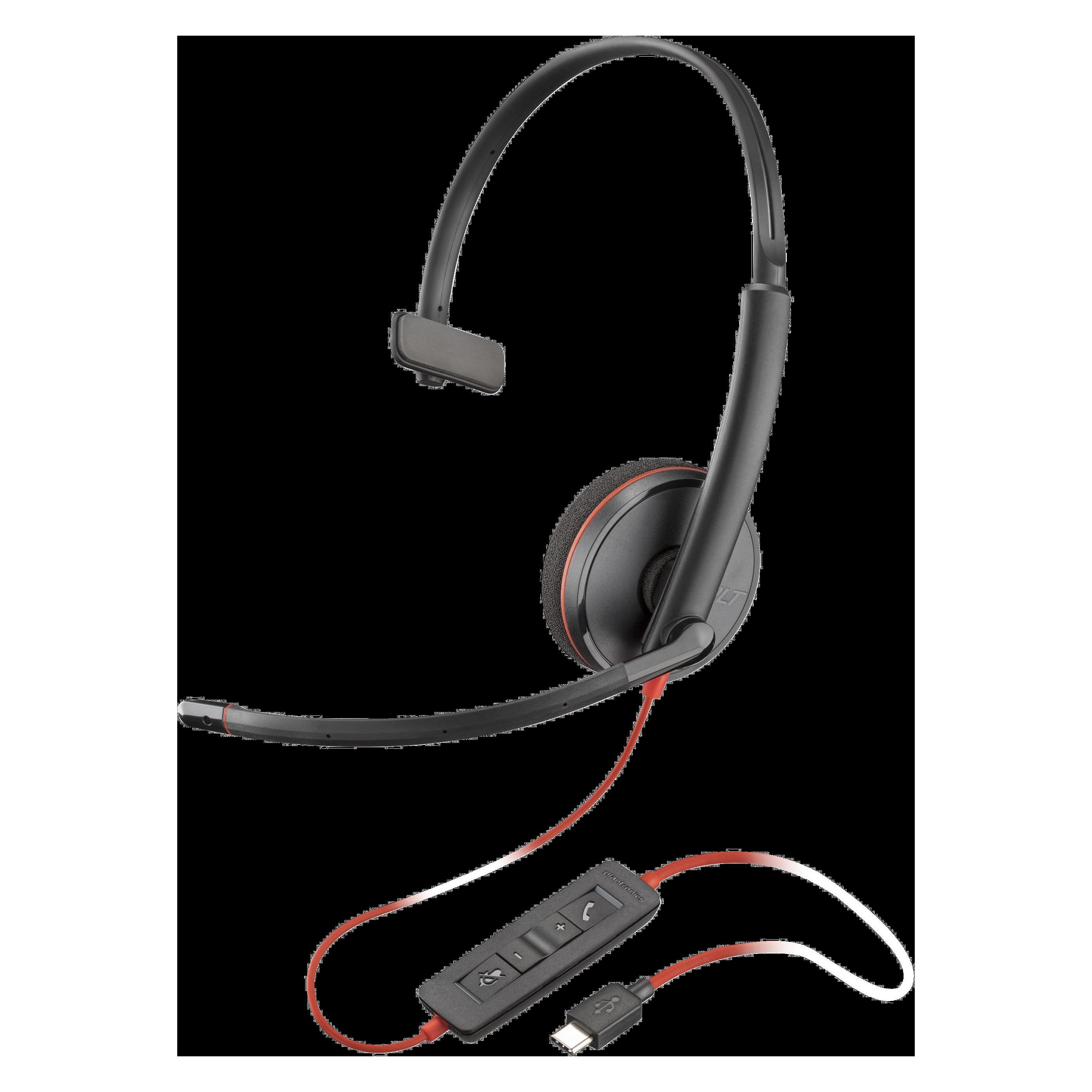 HP Poly Blackwire 3210 Monaural USB-C Headset +USB-C/A Adapter (Kabelgebunden, USB-C, Google Meet, Microsoft Teams, Zoom) (8X214A6)