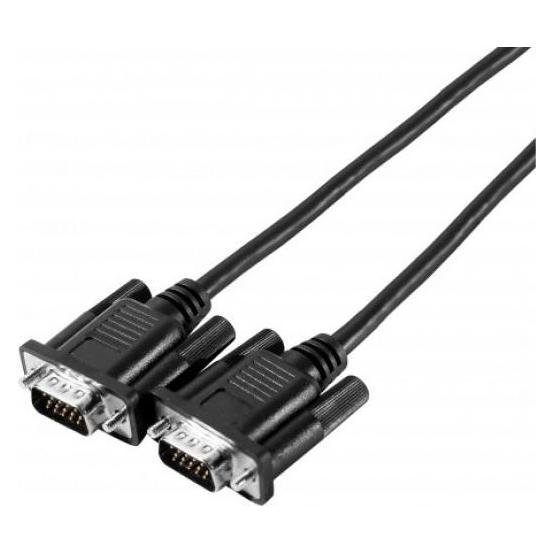 Exertis Connect SVGA Monitorkabel "Eco", 15pol HD D-Sub St./St., 3.0 m, schwarz Preisgünstiges Monitorkabel für Stan (3 m) (117710)