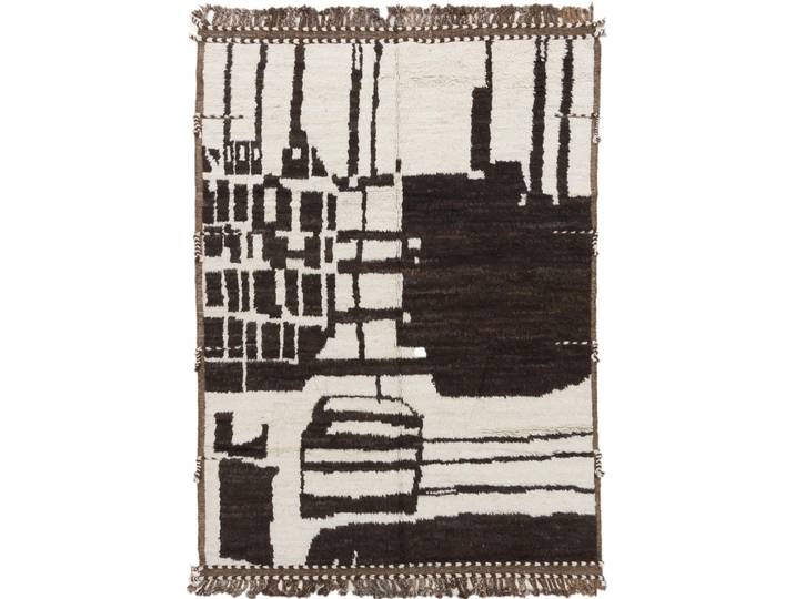 Berber Atlas Teppich 186x253 Handgeknüpft Modern Orientteppich Designteppich Wolle