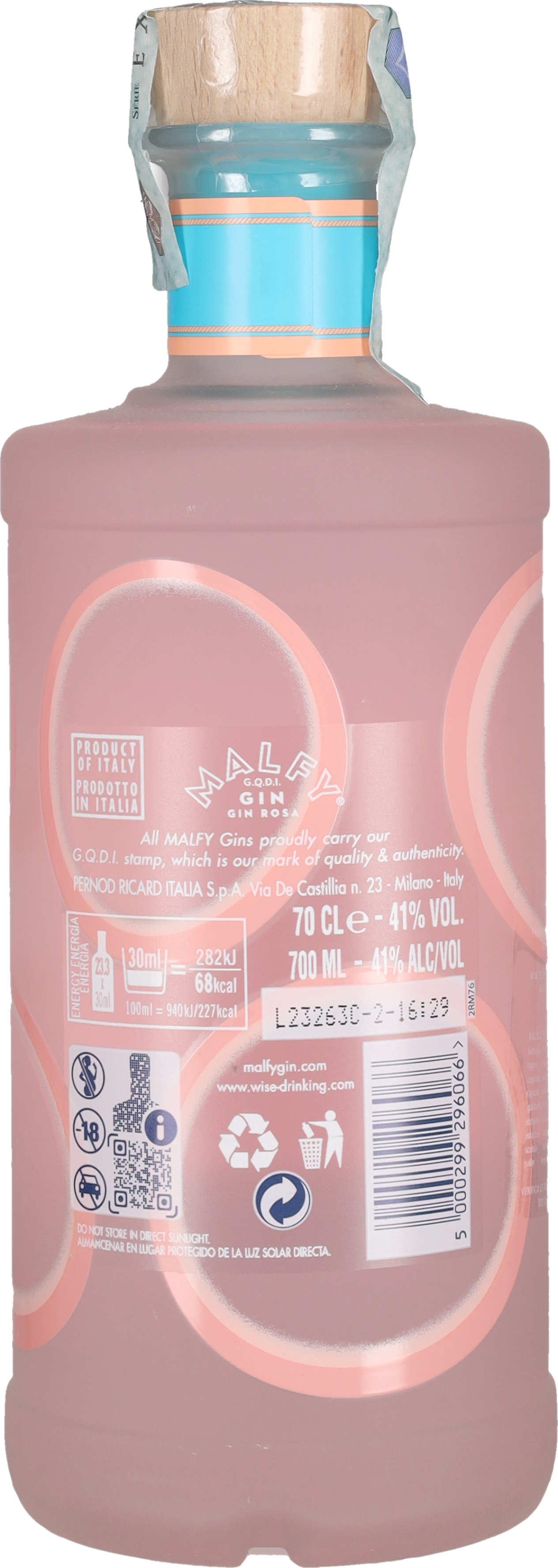 Torino Distillati ‌Gin Rosa Malfy 70cl