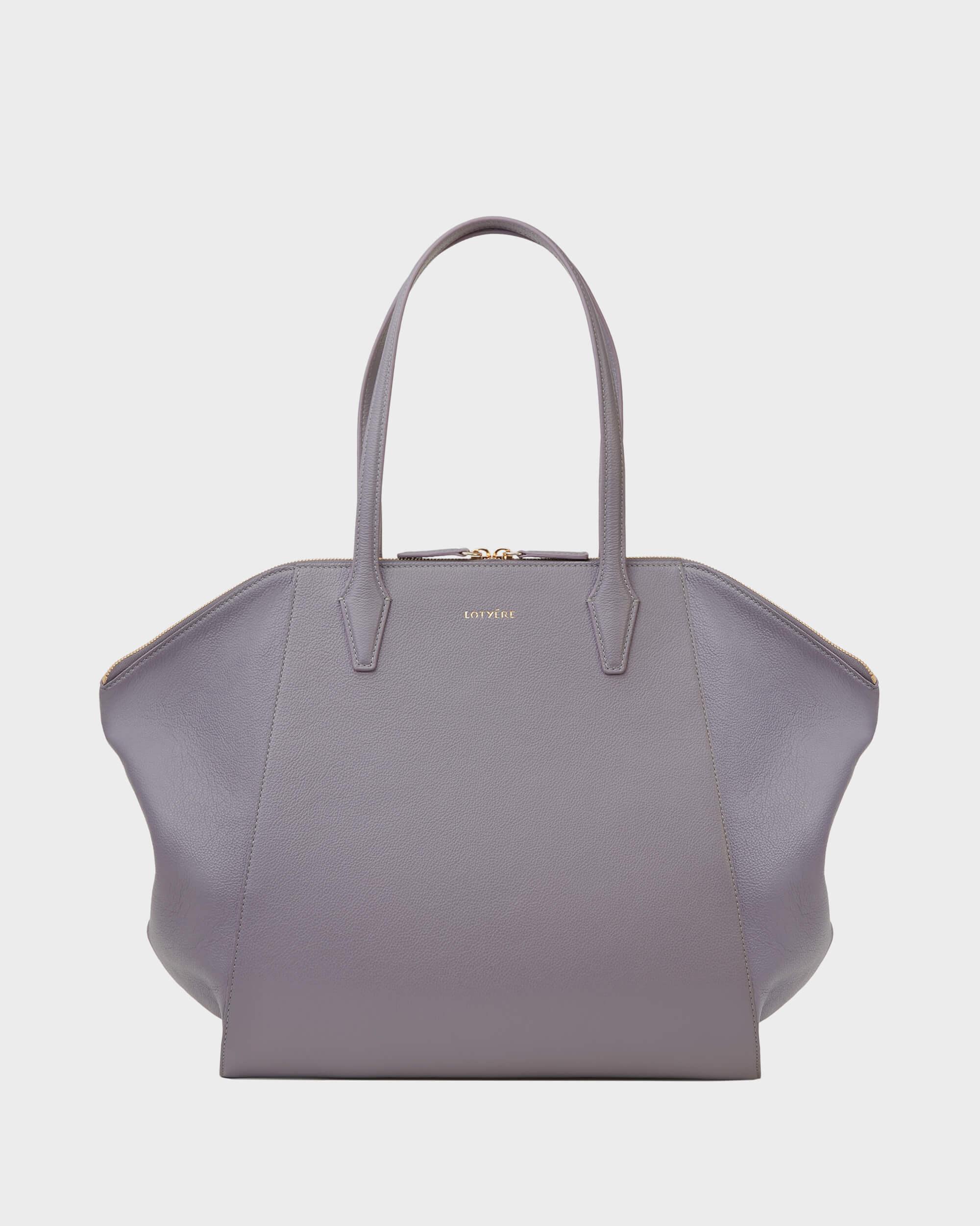 Shopper Tasche Grau Lila