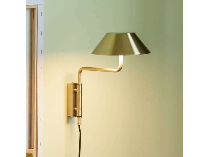 Applique murale LED COVER couleur laiton, saillie 30 cm - Hübsch - Salon / séjour - Moderne - Métal - Semi-encastré