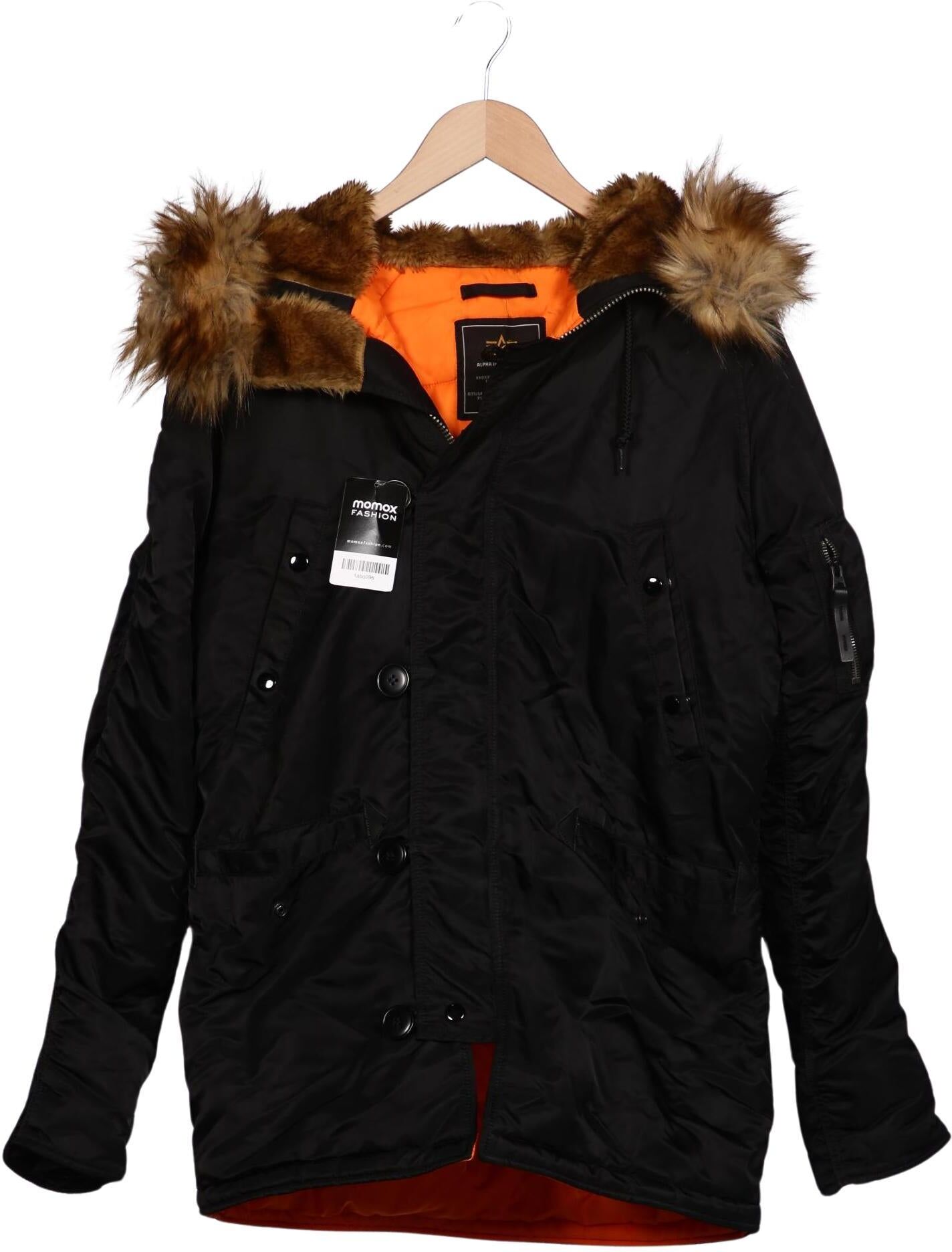 Alpha industries Herren Jacke, Schwarz, Gr. S, Synthetik - Second Hand