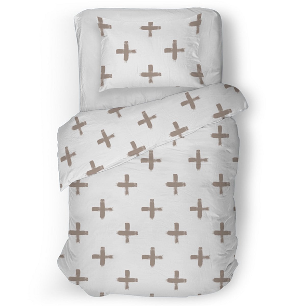 Snoozing Kely Dekbedovertrek Eenpersoons Taupe 140x220 cm
