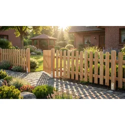 Tor Friesland 180 x 80 cm – Pforte aus naturbelassenem Holz – klassiches Zauntor – Holz Gartenpforte für Garten & Grundstück