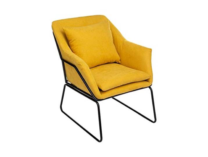 Atmosphera - Sessel aus Senfstoff und Gestell aus Metall