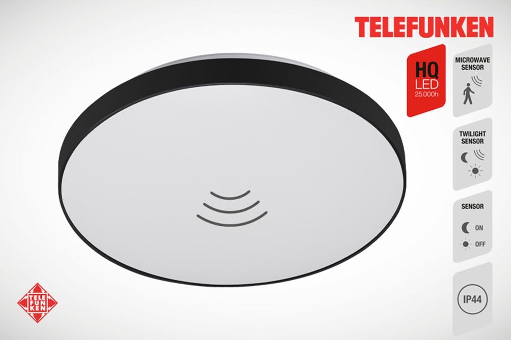 TELEFUNKEN LED Deckenleuchte "NEWA", schwarz-weiß (weiß, neutral), Leuchten, LED Deckenleuchte