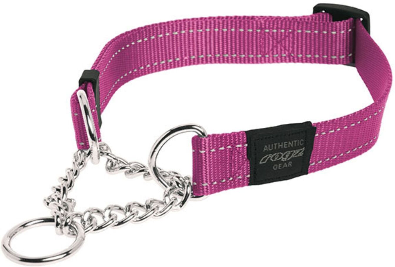 United Pets Rogz Collare Semi Strozzo per Cani Obedience Rosa L 37 56 cm