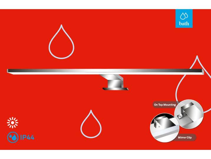 BRILONER LEUCHTEN LED Spiegelleuchte DUN , silber (weiß, neutral), Leuchten, LED Spiegelleuchte