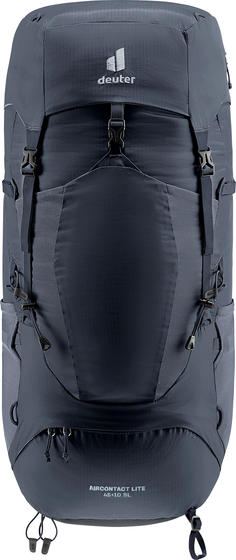 Trekkingrucksack DEUTER "Aircontact Lite 45 + 10 SL", schwarz (schwarz, graphite), Rucksäcke, Damen, B/H/T: 30cm x 73cm x 26cm, Kunstfaser, Trekkingrucksack, mit 55 Litern Volumen, aus Polyamid und Polyester, B:30cm H:73cm T:26cm schwarz, graphite B/H/T: 