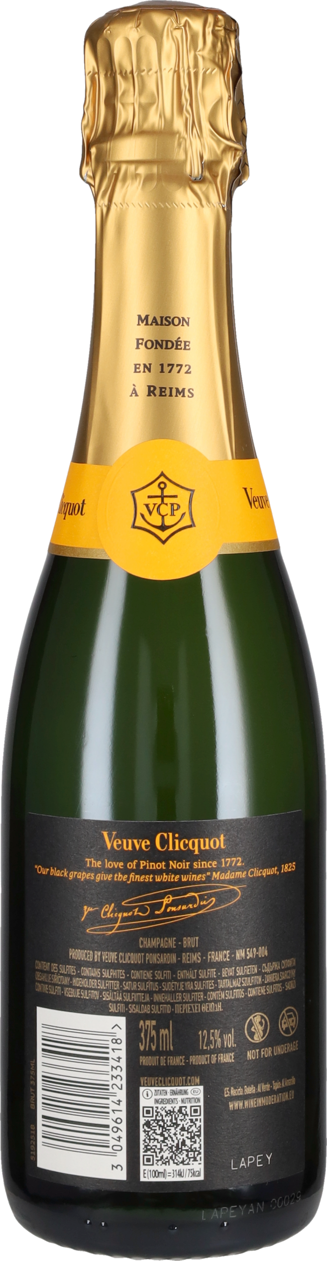 Champagne Brut 'Yellow Label' Veuve Clicquot - 37.5cl