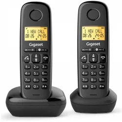 Gigaset Telefon DECT analog Basic 100 DUO czarny, Telefon, Schwarz