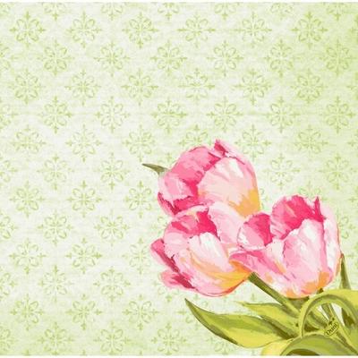 DUNI Dunisoft Serviette 40x40 cm 1/4F. Love Tulips