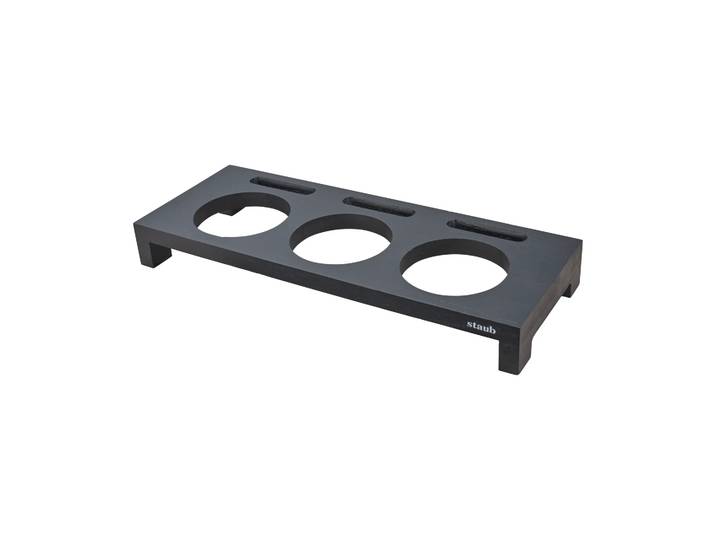 STAUB Support de service Staub pour 3 mini cocottes Noir