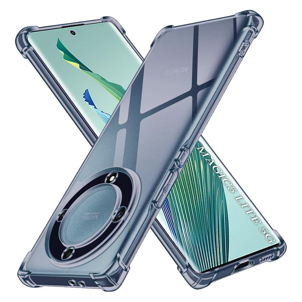 Techsuit - Shockproof Clear Silicone - Honor Magic5 Lite - Smoke Black (Honor Magic 5 Lite) (59432401)