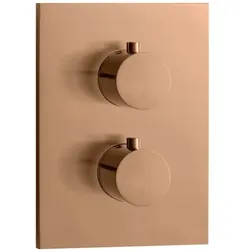 Herzbach Design iX Fertigmontageset 21.503055.2.39 Unterputz-Thermostat, 3 Verbraucher, copper steel