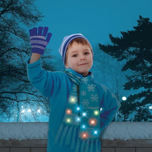 Family Kerstmuts met LED-verlichting - Blauw - 100 cm