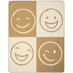 Biederlack, Decke, Cotton Home Happy Faces (200 x 150 cm)