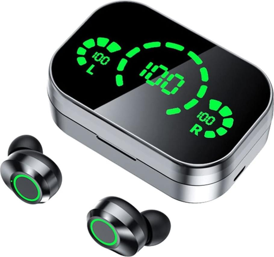 Inna marka YD03 draadloze Bluetooth oordopjes met powerbank, LCD-display en spiegel