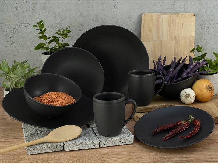 Kaffeebecher Soft Touch 6er-Set 20 x 15 x 32cm Schwarz