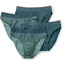 Tchibo - 4 Slips - Herren - Gr. M/5 - petrol/print