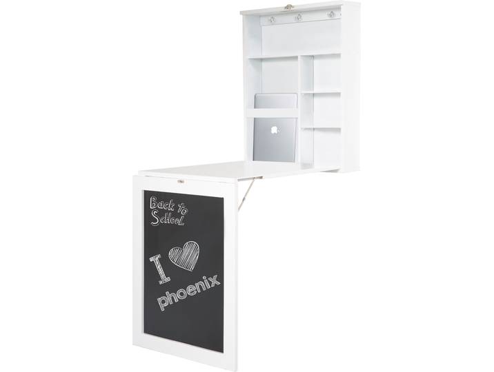 Klapptisch HOME AFFAIRE York Schreibtisch , weiss (weiß, weiß, weiß), B:75,5cm H:2cm T:60cm, Tische, Klapptisch