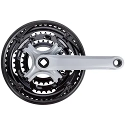 Messingschlager Kettenradgarnitur 28/38/48 Zähne 170 mm schwarz,silber