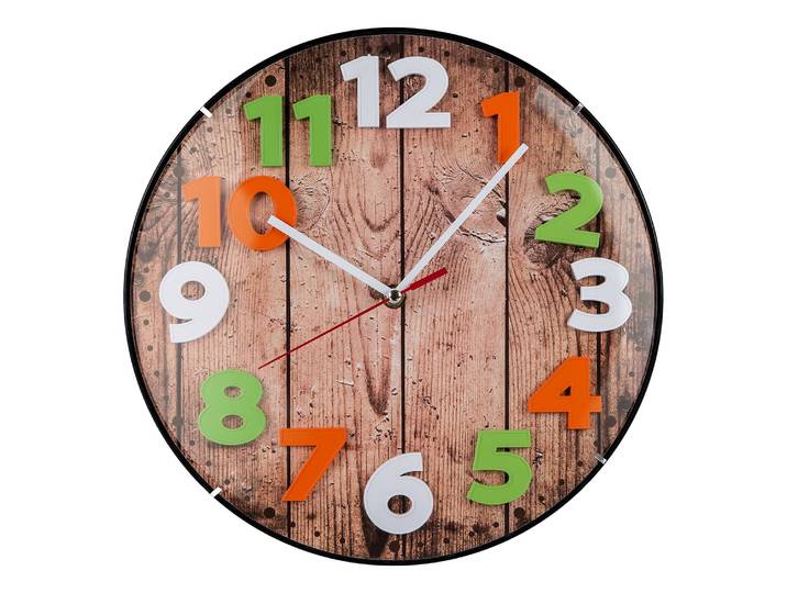 Wanduhr WT 7435 Kunststoffgehäuse / Glasabdeckung Ø 31cm Beige