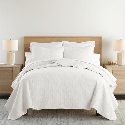 Becky Cameron Luxury Damask Quilted Coverlet Set