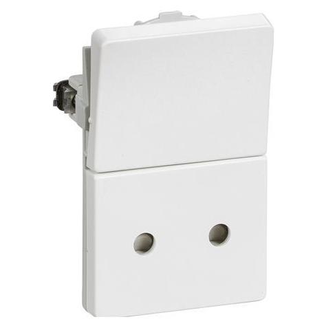 LK FUGA-Steckdose 1,5 Modul mit 1-poligem Schalter 2-polig weiss (501D6114)