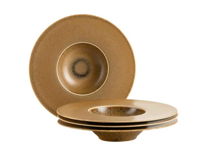 Mäser Tellerset Grumpy, Gold, Keramik, 4-teilig, rund, lebensmittelecht, Essen & Trinken, Geschirr, Geschirr-Sets, Teller-Sets