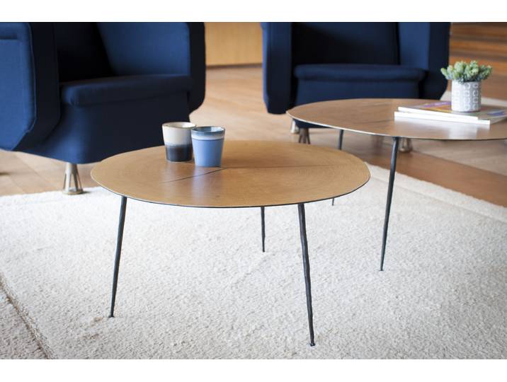 Table basse ronde en métal Two Xylème