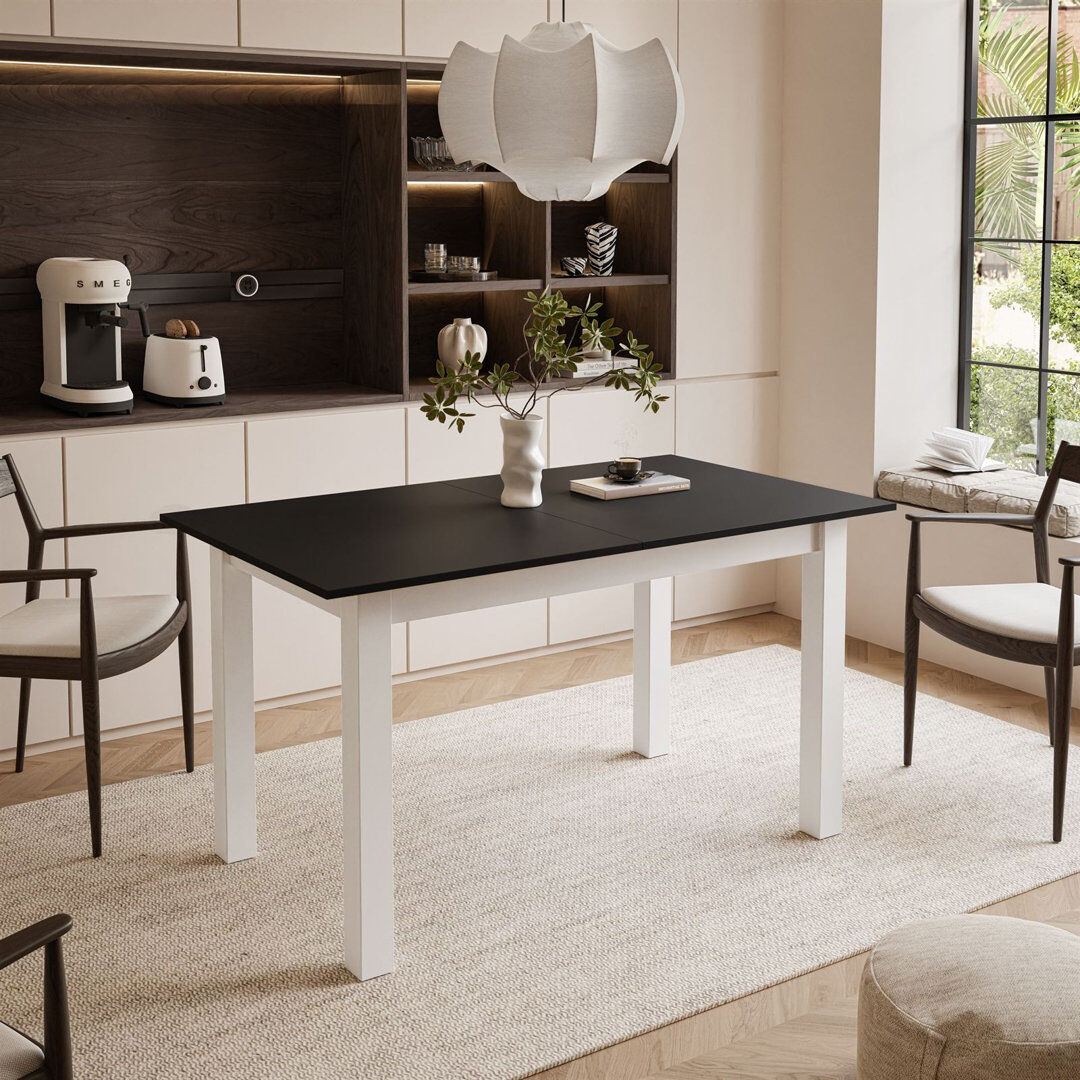 17 Stories Extendable table ARTON 140 cm White/Black