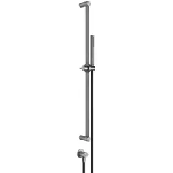 Gessi316 Brausestangen-Set 800 mm, mit Wandanschlussbogen 1/2, 727, 54045299, Farbe: Schwarz XL