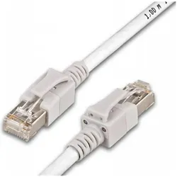 2x Wirewin Cat.6A LED Patchkabel 0.5m weiss (S/FTP, CAT6a, 0.50 m), Netzwerkkabel