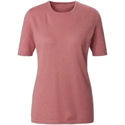 Rundhals-Pullover aus Seide Kaschmir Peter Hahn rosé, 44