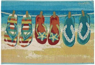 Lush Decor Esencia Flip Flops Forever Indoor/Outdoor Mat