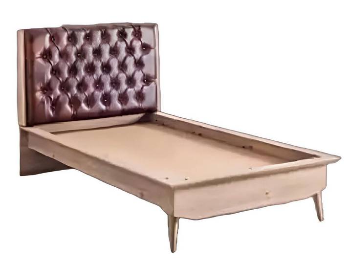 Xlmoebel Kinderbett Bettgestell aus Holz mit Chesterfield-Kopfteil in Vintage-Optik (Kinderbett, Kinderbett), Hergestellt in Europa