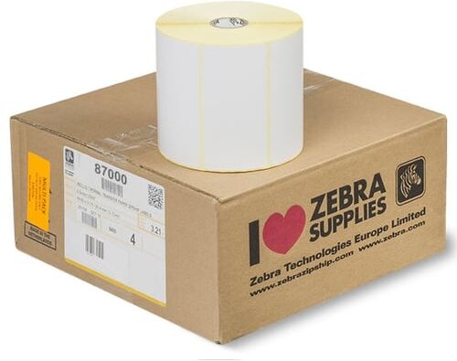 Zebra Z-Select 2000D (87000) etiqueta branca 100x50mm   4 rolos
